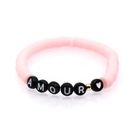 Fashion Trendy  Vacation Beach Style Color Soft Ceramic Letters Bracelet Female Jewelry Nihaojewelry Wholesale sku image 12