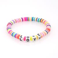 Fashion Trendy  Vacation Beach Style Color Soft Ceramic Letters Bracelet Female Jewelry Nihaojewelry Wholesale sku image 16