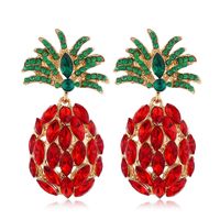 Fashion Metal Wild And Gorgeous Pineapple Temperament Exaggerated Earrings Wholesale Nihaojewelry sku image 5