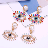 Fashion Metal Shining Devil's Eye Temperament Earrings Wholesale Nihaojewelry main image 2