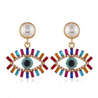 Mode Métal Brillant Boucles D&#39;oreilles Tempérament Oeil Du Diable En Gros Nihaojewelry sku image 2