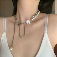 Pearl Metal Round Beads Double Long Tassel Diy Matching Necklace Wholesale Nihaojewelry main image 1