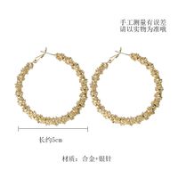 European And American Ins Retro Aloofness Style Gold-plated Minimalist Gold Earrings Women's Metal Large Round Ring Earrings Women's High-grade main image 4
