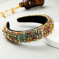 Baroque Style Sponge Rhinestone Headband Party Hair Accessories Wholesale Nihaojewelry main image 3