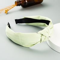 Korean Fashion Simple Solid Color Fabric Knotted Hair Band With Wide-brimmed Headband Wholesale Jewelry main image 5