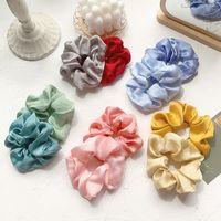 Pure Color Cute Girl Hair Scrunchies Chiffon Fabric Hair Scrunchies   Wholesale Nihaojewelry main image 3