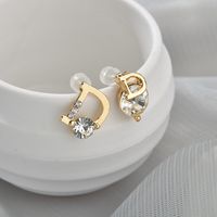 Hot Sale Silver Needle Simple Asymmetric Earrings Small Commuter Earrings Wholesale Nihaojewelry sku image 1