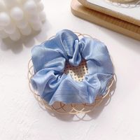 Pure Color Cute Girl Hair Scrunchies Chiffon Fabric Hair Scrunchies   Wholesale Nihaojewelry sku image 1