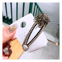 Korea  Retro Rhinestone Geometric Shape Hairpin Side Clip Wholesale Nihaojewelry sku image 5