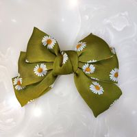 Korean Fashion Section Small Daisy Hair Clip High-end Fabric Simple Hairpin Super Fairy Bowknot Clip Hair Accessories Wholesale Nihaojewelry sku image 2