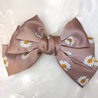 Korean Fashion Section Small Daisy Hair Clip High-end Fabric Simple Hairpin Super Fairy Bowknot Clip Hair Accessories Wholesale Nihaojewelry sku image 3