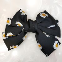 Korean Fashion Section Small Daisy Hair Clip High-end Fabric Simple Hairpin Super Fairy Bowknot Clip Hair Accessories Wholesale Nihaojewelry sku image 4