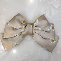 Korean Fashion Section Small Daisy Hair Clip High-end Fabric Simple Hairpin Super Fairy Bowknot Clip Hair Accessories Wholesale Nihaojewelry sku image 6