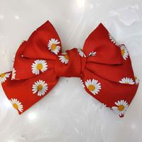 Korean Fashion Section Small Daisy Hair Clip High-end Fabric Simple Hairpin Super Fairy Bowknot Clip Hair Accessories Wholesale Nihaojewelry sku image 7
