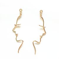 New Minimalist Fun Face Abstract Contour  Earrings Wholesale Nihaojewerly main image 6
