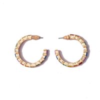 Diamond Rainbow Ring Short Fashionable Circle Earrings Wholesale Nihaojewerly main image 6