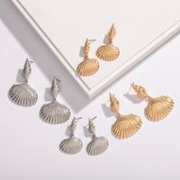 Fashion Exaggerated Conch Retro Metal Shell Alloy Earrings For Women main image 1