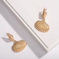 Fashion Exaggerated Conch Retro Metal Shell Alloy Earrings For Women main image 3