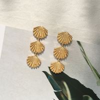 Creative New Retro Long Bohemian Creative Tassel Shell Earrings Wholesale Nihaojewerly main image 5