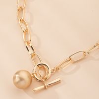 New Trend Fashion Old Scratched Ball Pendant Thick Clavicle Chain main image 3