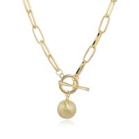 New Trend Fashion Old Scratched Ball Pendant Thick Clavicle Chain main image 6