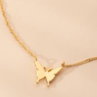 Simple Alloy  Long Butterfly Pendant New Necklace main image 3