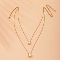 Fashion New Ingot Alloy Water Drop Double-layer Clavicle Chain For Women main image 1