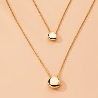 Fashion New Ingot Alloy Water Drop Double-layer Clavicle Chain For Women main image 4