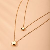 Fashion New Ingot Alloy Water Drop Double-layer Clavicle Chain For Women main image 5