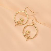 Korean Tassel Exaggerated Flower Geometric Alloy Earrings Wholesale Nihaojewelry main image 4