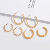 Corée Tendance De La Mode En Forme De C Rétro Boucles D'oreilles Exagérées Bijoux D'oreille Pour Les Femmes main image 1