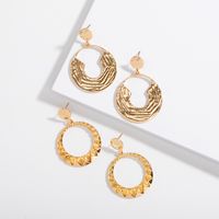 Korea Retro Exaggerated Simple  High Fashion Street Style Alloy Earrings main image 2