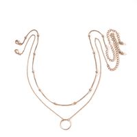 Korea Geometric Simple Metal Ring Pendant Minimalist Alloy Necklace Wholesale main image 6