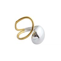 Simple Two-color Ring Metal Light Opening Adjustable Ring Wholesale Nihaojewerly main image 6