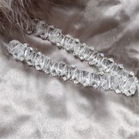 Beaded Transparent Crystal Exquisite Short Wide Alloy Clavicle Chain Choker main image 6