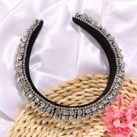 Silver Transparent Rhinestones Inlaid Stripes Ethnic Style Creative Fashion Headband Wholesale Nihaojewelry main image 3