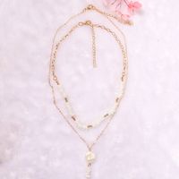 Woven Pure White Pearl Bohemian Style Simple Fashion Wild Necklace Pendant For Women main image 5