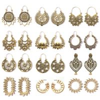 Bohemian Ethnic Carved Rotating Hollow Flowers Retro Earrings Wholesale Nihaojewerly main image 1