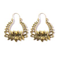 Bohemian Ethnic Carved Rotating Hollow Flowers Retro Earrings Wholesale Nihaojewerly main image 4
