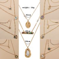 Fashion Retro Multi-layered Geometric Necklace Chocker For Women Wholesale main image 1