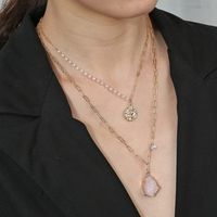 Fashion Exaggeratedethnic Style Metal Stitching Set Multi-layer Necklace For Women main image 6