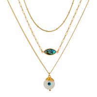 Nouveau Collier En Alliage Multicouche En Métal À Combinaison De Perles D&#39;ormeau Naturel Multi-éléments main image 3