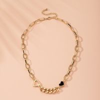 Fashion New Fashion Niche Love-shaped Thick Chain Alloy Pendant Necklace Wholesale main image 1