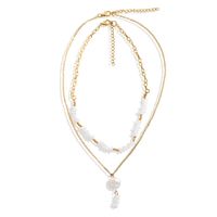 Woven Pure White Pearl Bohemian Style Simple Fashion Wild Necklace Pendant For Women sku image 1