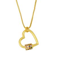 Cross Necklace Creative Diamond Love Pendant Copper Necklace Wholesale Nihaojewerly sku image 1