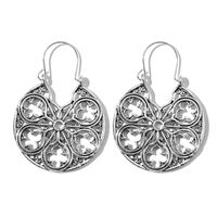 Bohemian Ethnic Carved Rotating Hollow Flowers Retro Earrings Wholesale Nihaojewerly sku image 11