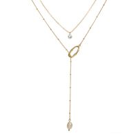 Collier De Perles En Alliage D&#39;eau Douce Multicouche Polyvalent sku image 1