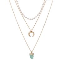 Collier De Perles En Alliage D&#39;eau Douce Multicouche Polyvalent sku image 5