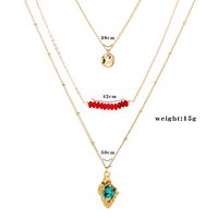 Alloy Multilayer Metal Ethnic Style Retro Natural Stone Hot Selling Necklace sku image 7