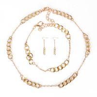 Simple Metal Three-piece Set Irregular Geometric Necklace For Women sku image 1
